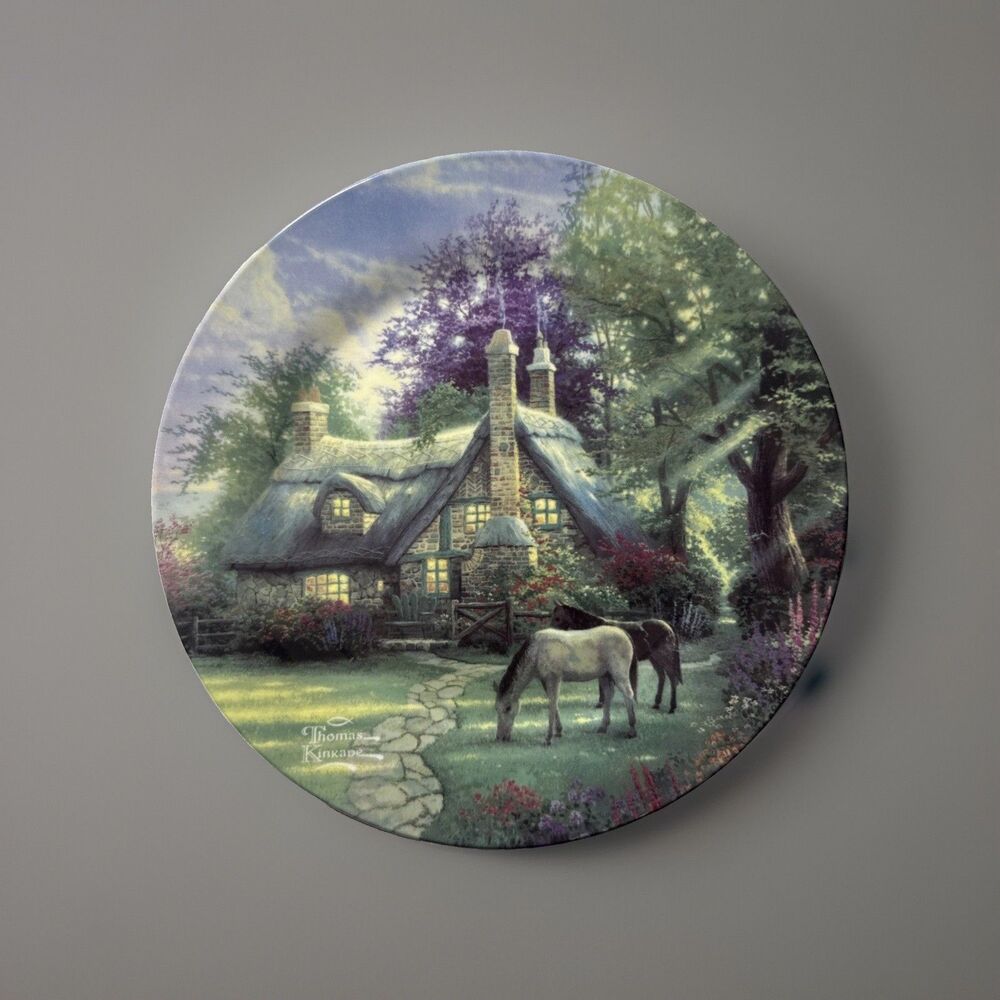 Thomas Kinkade Plate 2001, "A Perfect Summer Day", 9 inch. Dia.